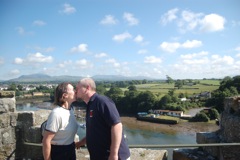 Shirley and Elwyn, Caernarfon Castle, Wales